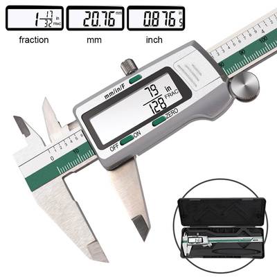 Foreign trade hot ET50 Green large screen stainless steel vernier caliper with score with digital display one-piece delivery