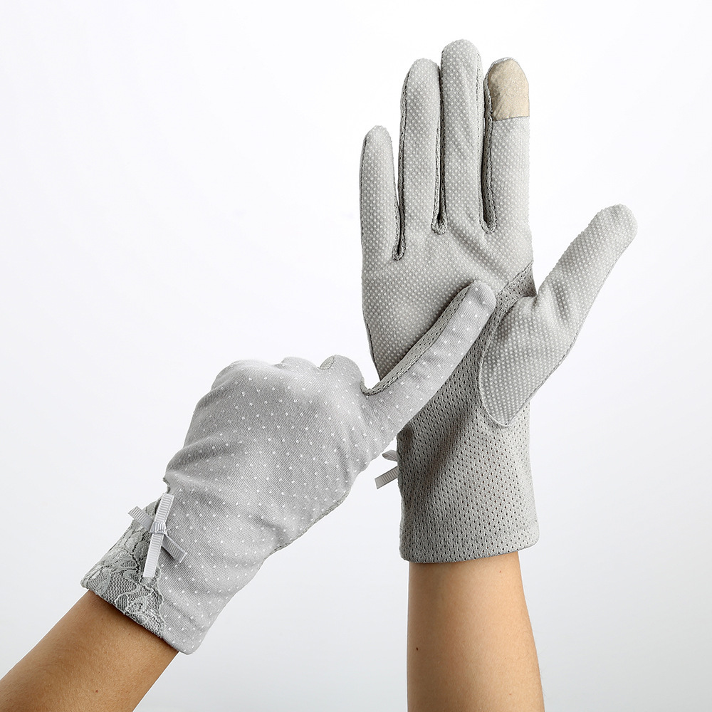 Summer lace sunscreen gloves driving non-slip thin gloves women's touch screen gloves wholesale factory direct 7020