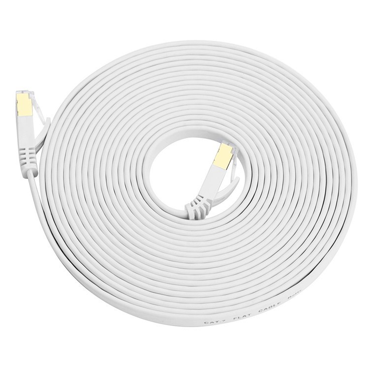 Manufacturers directly supply seven types of network cable cat7 flat high-speed 10 trillion pure copper computer wide shielding network jumper 10 meters