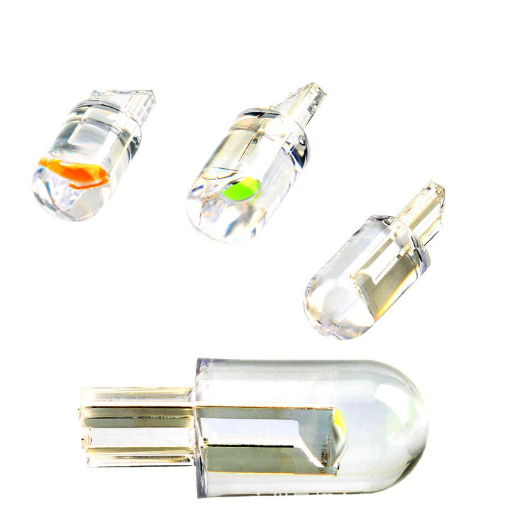 Car width light T10 crystal transparent integrated LED small car light COB highlight W5W license plate light reading light