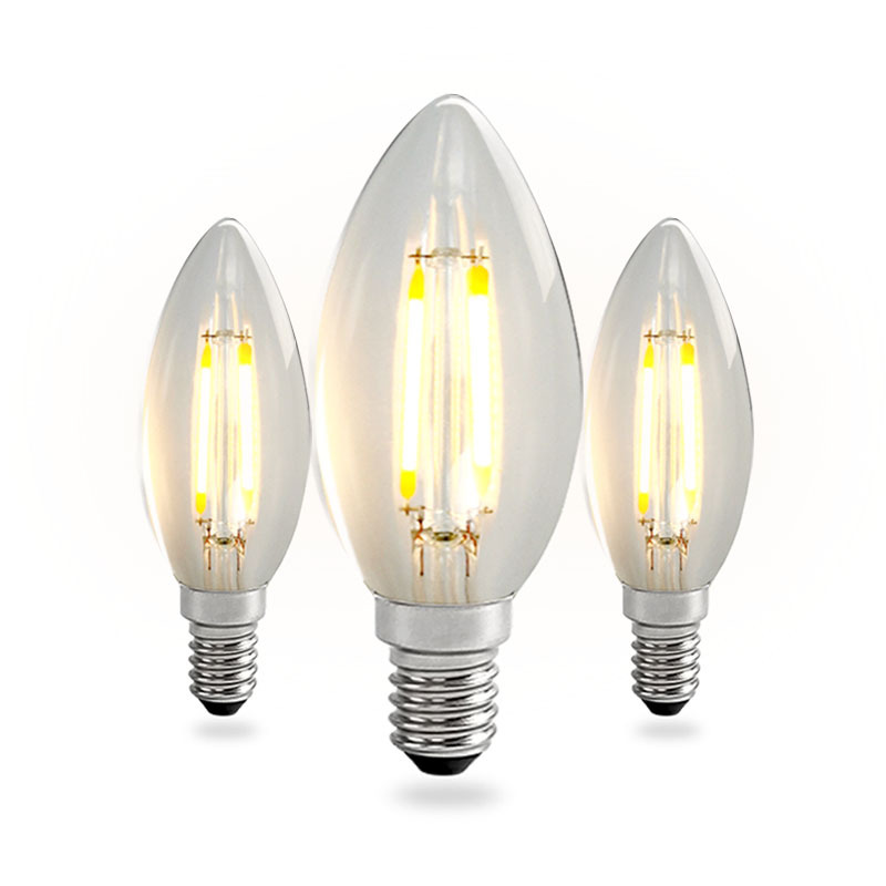 Filament antique led tungsten retro e14 small screw tip bubble warm yellow light Edison candle bulb