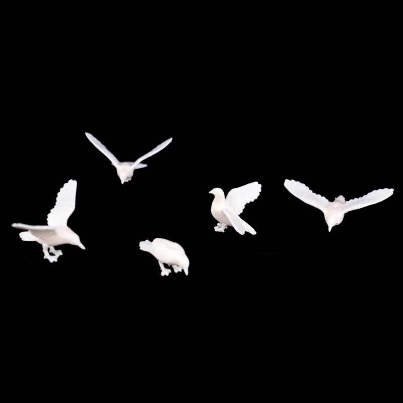 Wholesale pigeon model crafts decoration sand table model material DIY technology animal mini white pigeon