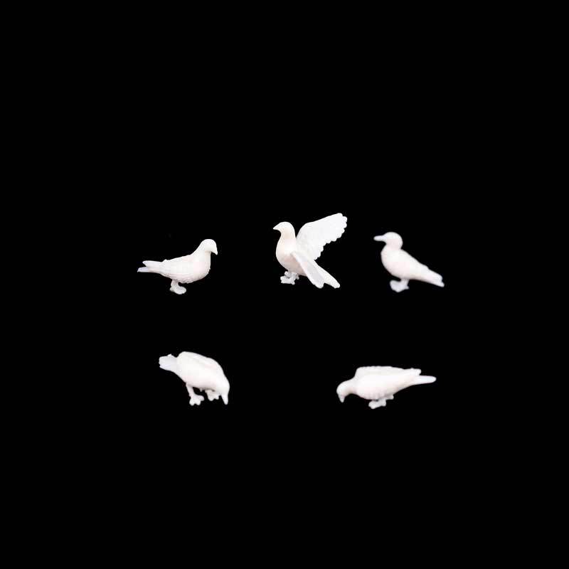 Wholesale pigeon model crafts decoration sand table model material DIY technology animal mini white pigeon