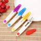 Cross stitch small scissors transparent thread head scissors with cover safety sewing scissors household U-shaped plastic spring yarn scissors wholesale