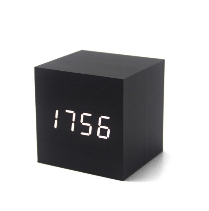 Factory direct student gift electronic clock wholesale multi-function alarm clock creative luminous intelligent led wooden clock
