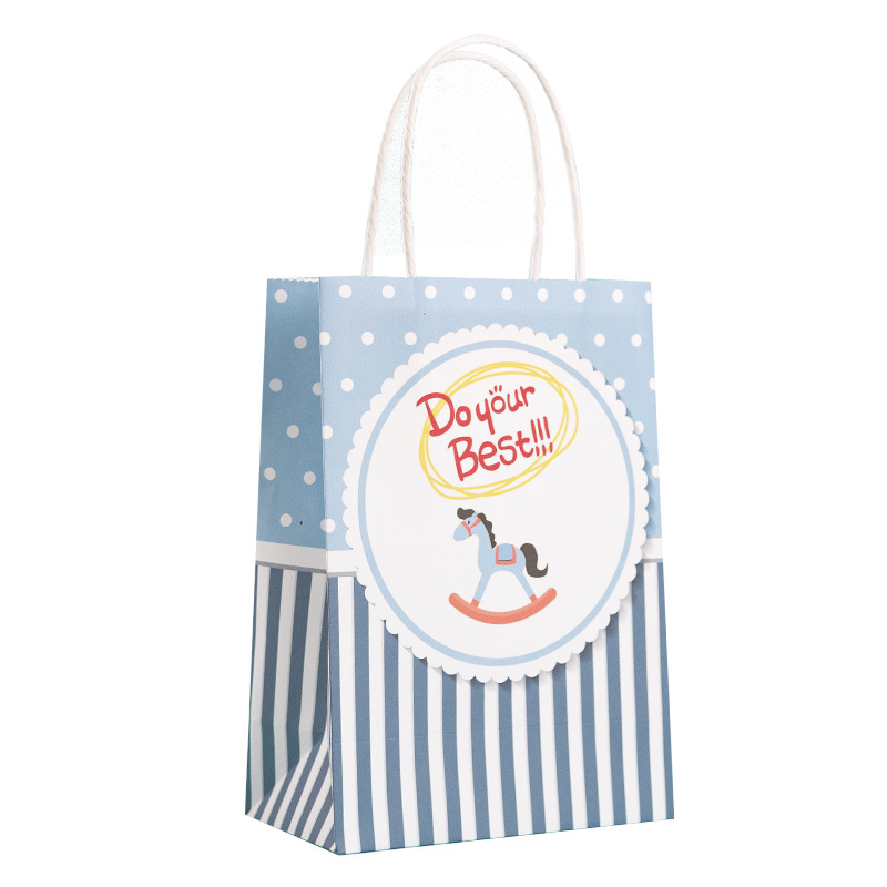 Spot Kraft paper bag gift bag children cartoon tote bag birthday party cross border Paper Bag tote bag manufacturers