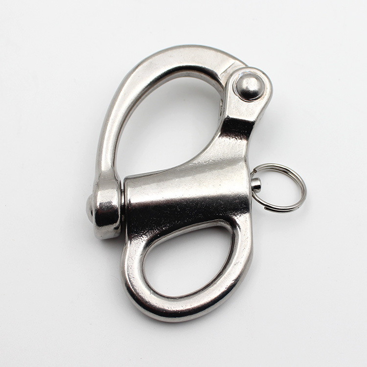 Amazon fixed hand pull shackle quick release hook marine diving accessories 316 stainless steel spring shackle