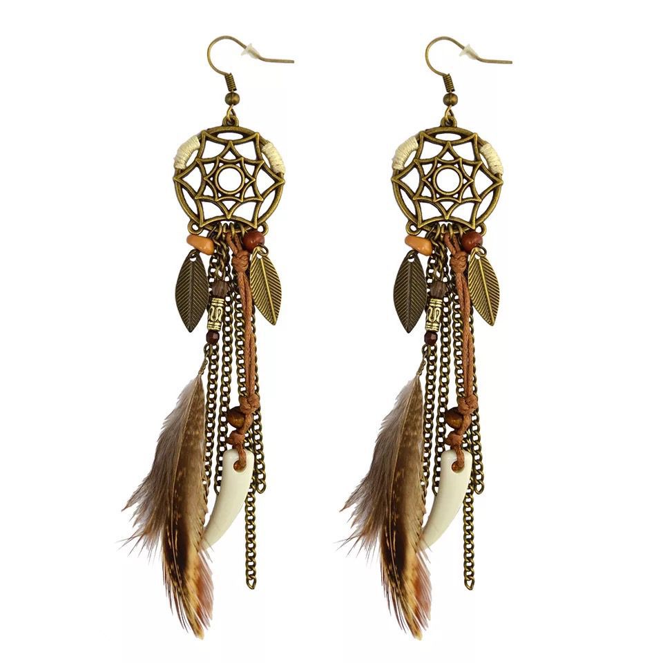 Ethnic retro metal earrings, ethnic style, European style