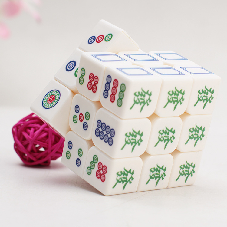 Z-cube Mahjong Third-order Rubik's Cube Boutique Wear-resistant Screen Printing Rubik's Cube Racing Rubik's Cube Non-low-grade Paint
