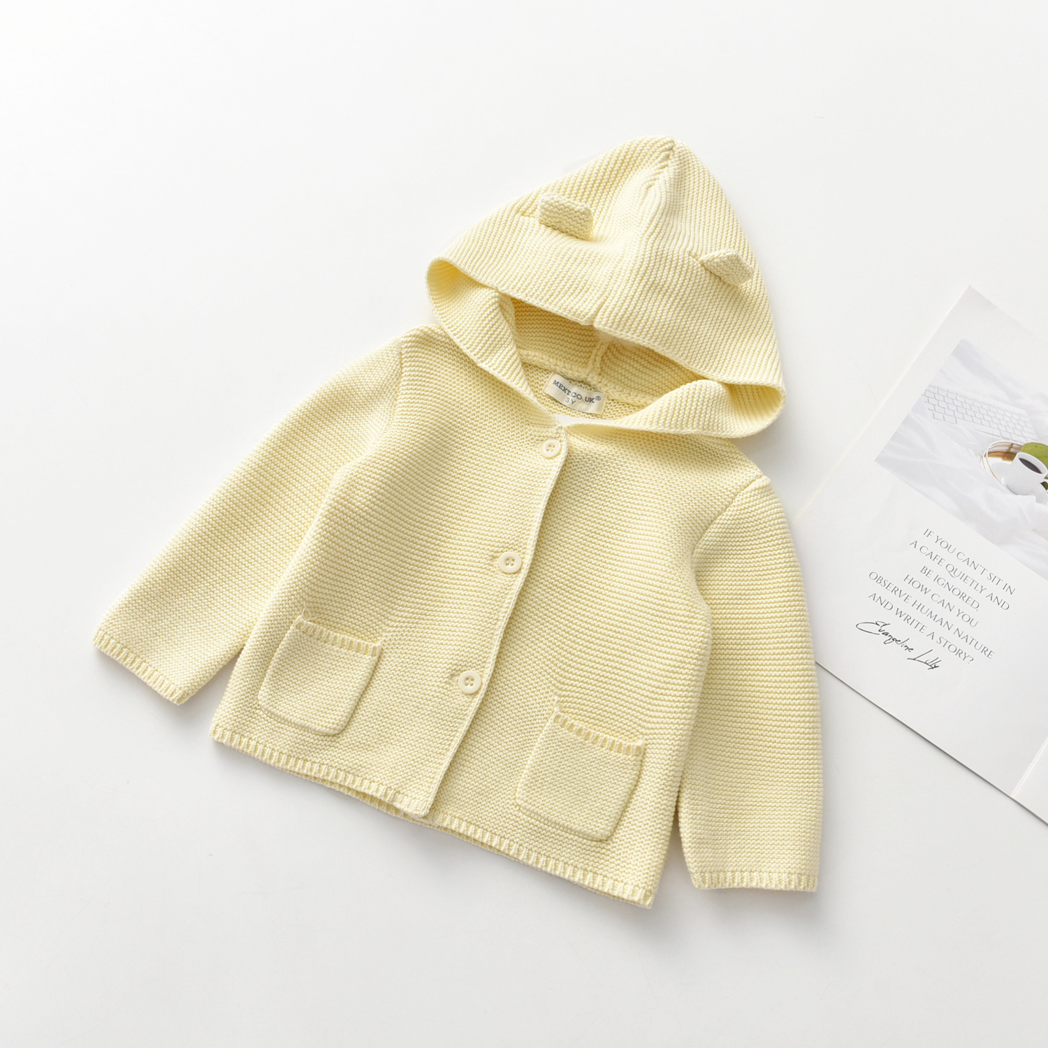 2023 new spring sweater coat women cardigan warm children's coat hooded long sleeve children's top wholesale