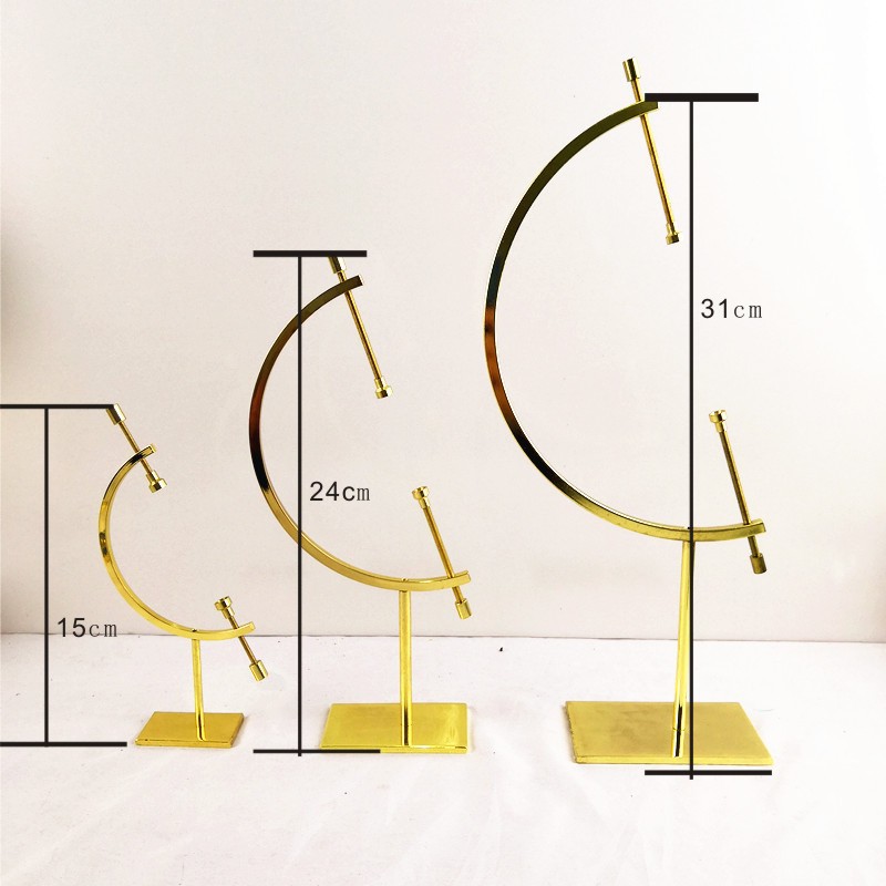 in stock hardware copper-plated globe crystal ball bracket glass ball display rack metal golden ornaments crafts manufacturers