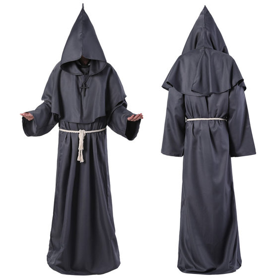 St. Vida Halloween Costume Medieval Friar robe monk costume wizard costume priest cosplay costume shawl