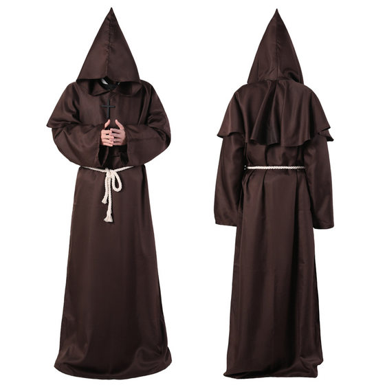 St. Vida Halloween Costume Medieval Friar robe monk costume wizard costume priest cosplay costume shawl