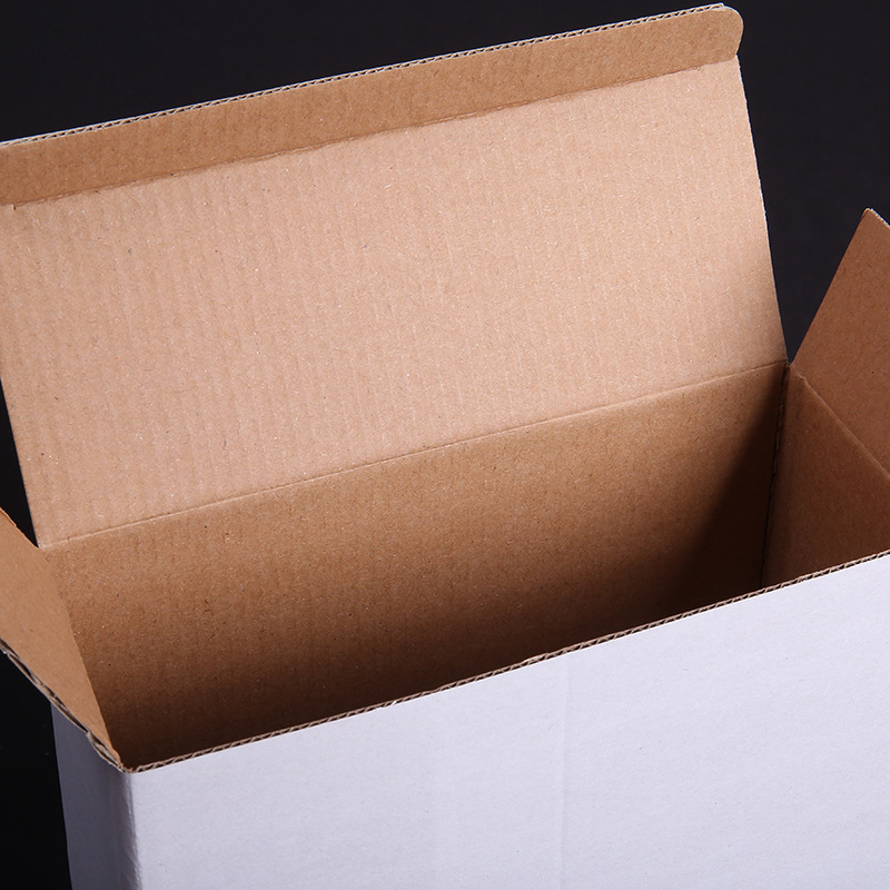 Factory Direct Supply in stock packaging corrugated carton 16cm rectangular white box wholesale white packaging flat white box