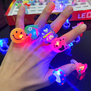 Luminous finger lamp suction card flash laser light colorful LED light magic night light stall children's small toys