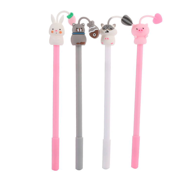 Student gel pen cute cute pet garden antenna animal water pen cute creative stationery office signature pen wholesale