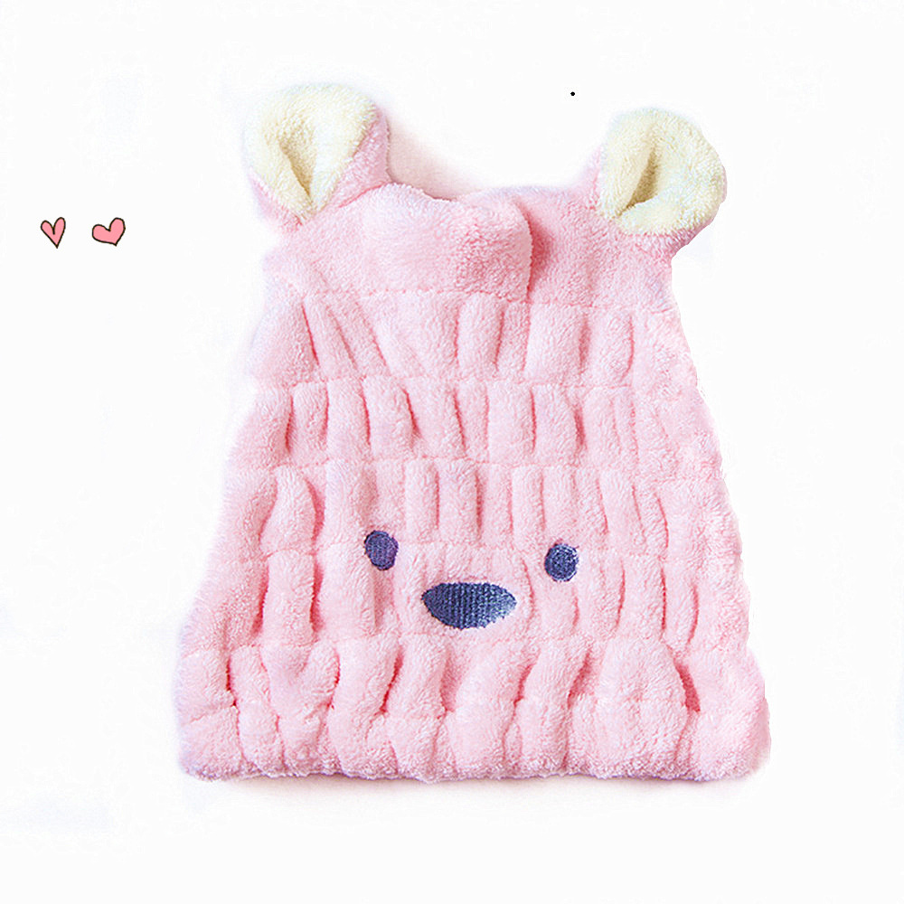 Rabbit ears shower cap absorbent wipe hair cute turban adult children cartoon fast dry hair cap foreign trade Wholesale