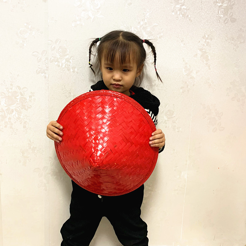 Children's dance hat hat Red Hat stage props hat multi-color spot bamboo straw hat spot