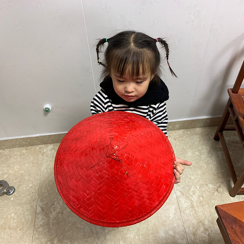 Children's dance hat hat Red Hat stage props hat multi-color spot bamboo straw hat spot
