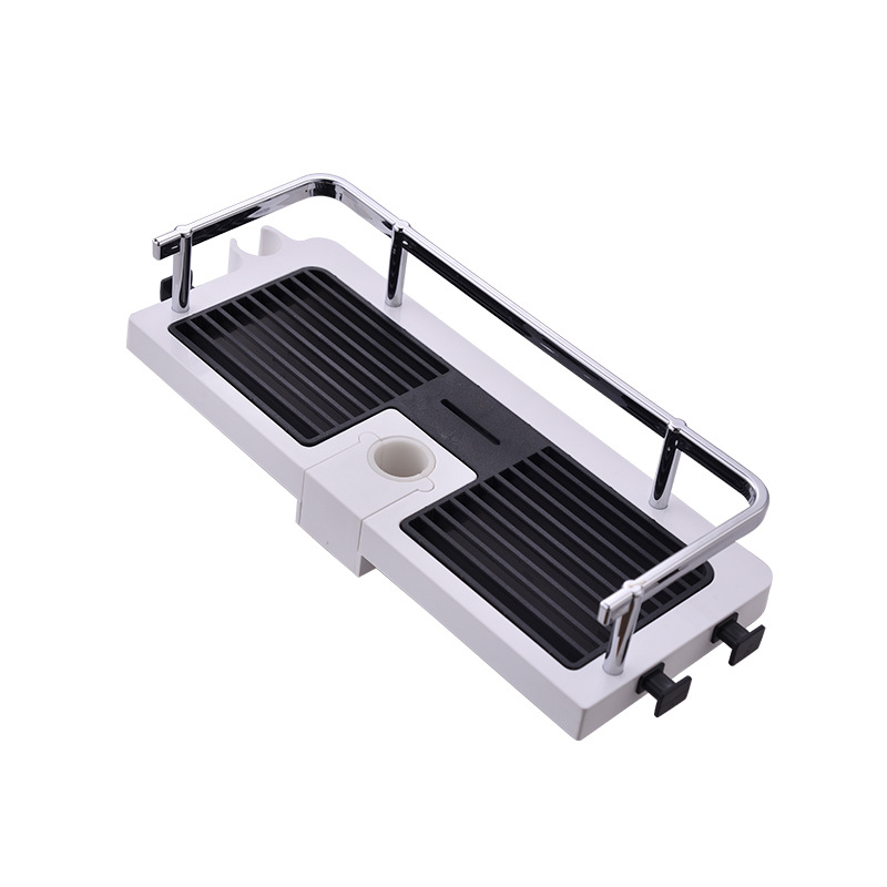 Toilet Storage Rack Simple Hole-free Square Shower Rod Shower Rod Multifunctional Shower Storage Tray