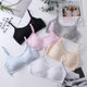 Pure Cotton student bra fixed Cup wrapped chest with chest pad tube top underwear running anti-vibration exposure solid color underwear