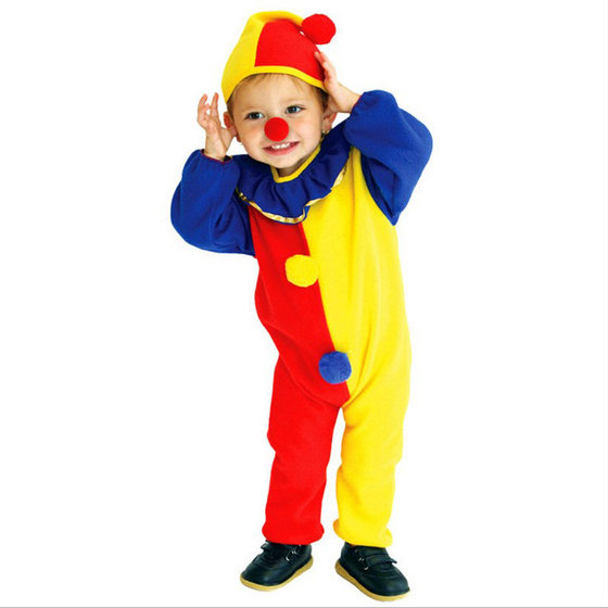 Halloween Kindergarten Performance Costume Baby Masquerade Costume Kids Clown Clothes Playful Clown Costume
