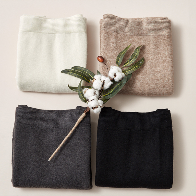 Wool skirt women's autumn and winter 200kg knitted hip wrap skirt long high waist size thick split one-step skirt