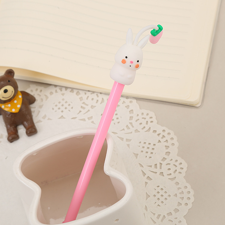 Student gel pen cute cute pet garden antenna animal water pen cute creative stationery office signature pen wholesale