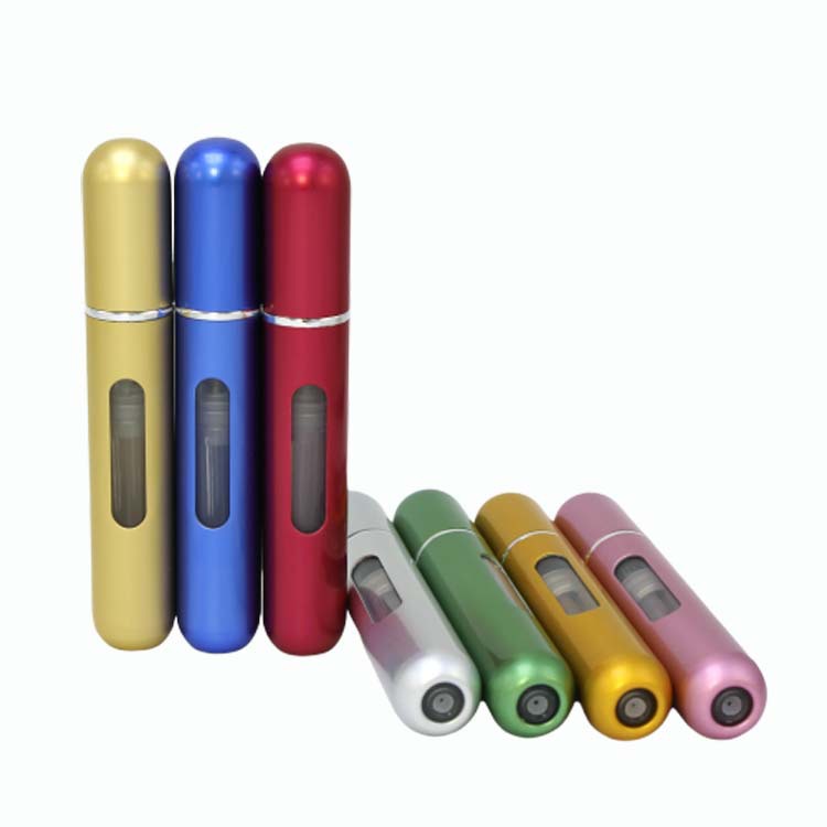 Spray Perfume Bottle 8ml Bottom Rechargeable Metal Perfume Bottle Cosmetic Bottling Portable Sample Can Bottle on Plane