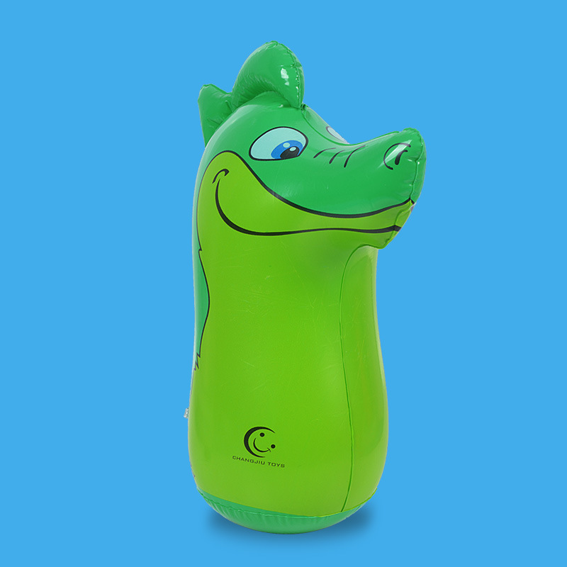 Inflatable cartoon animal tumbler toy wholesale night market stall hot sale 35cm sandbag shark dinosaur Tumbler