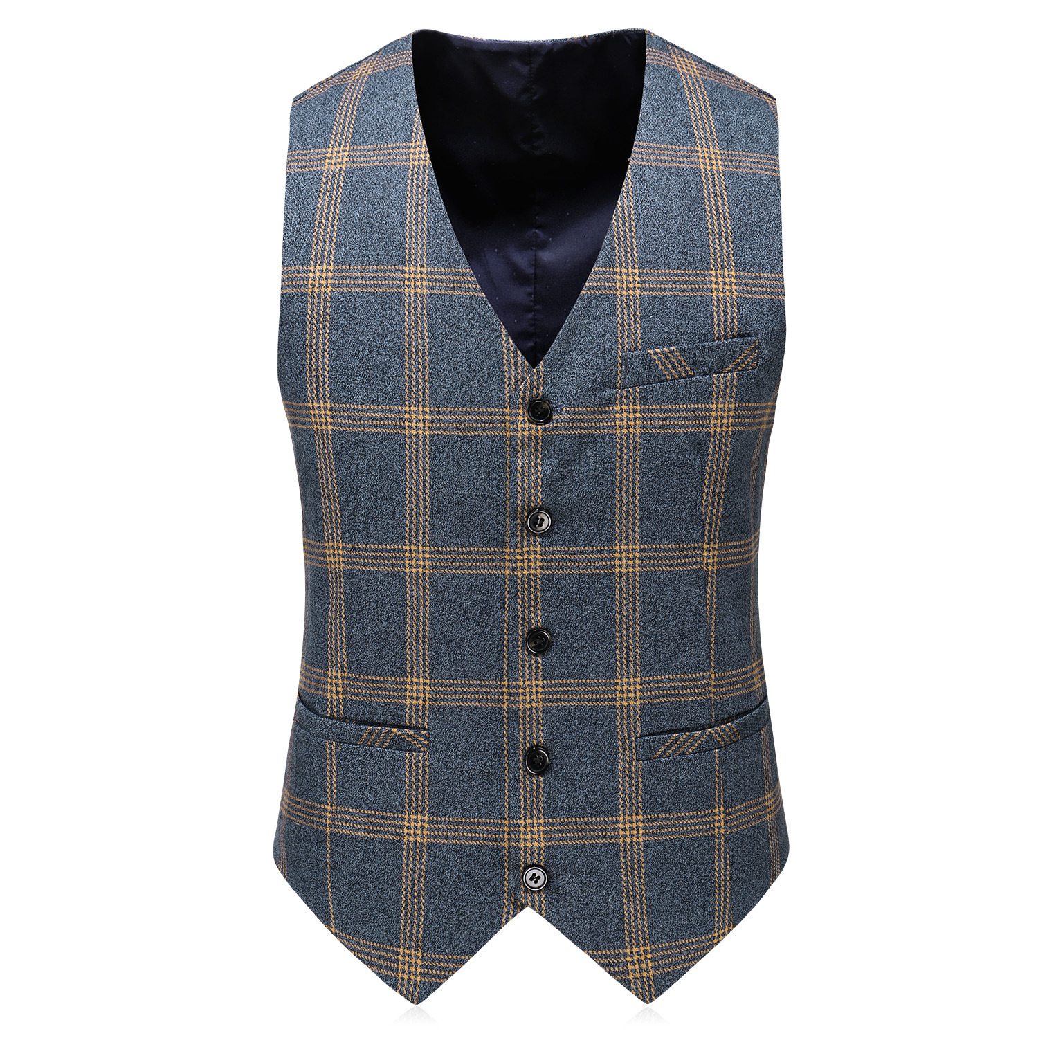 Cross-border foreign trade Amazon S-5XL large size plaid suit three-piece men's business casual suit