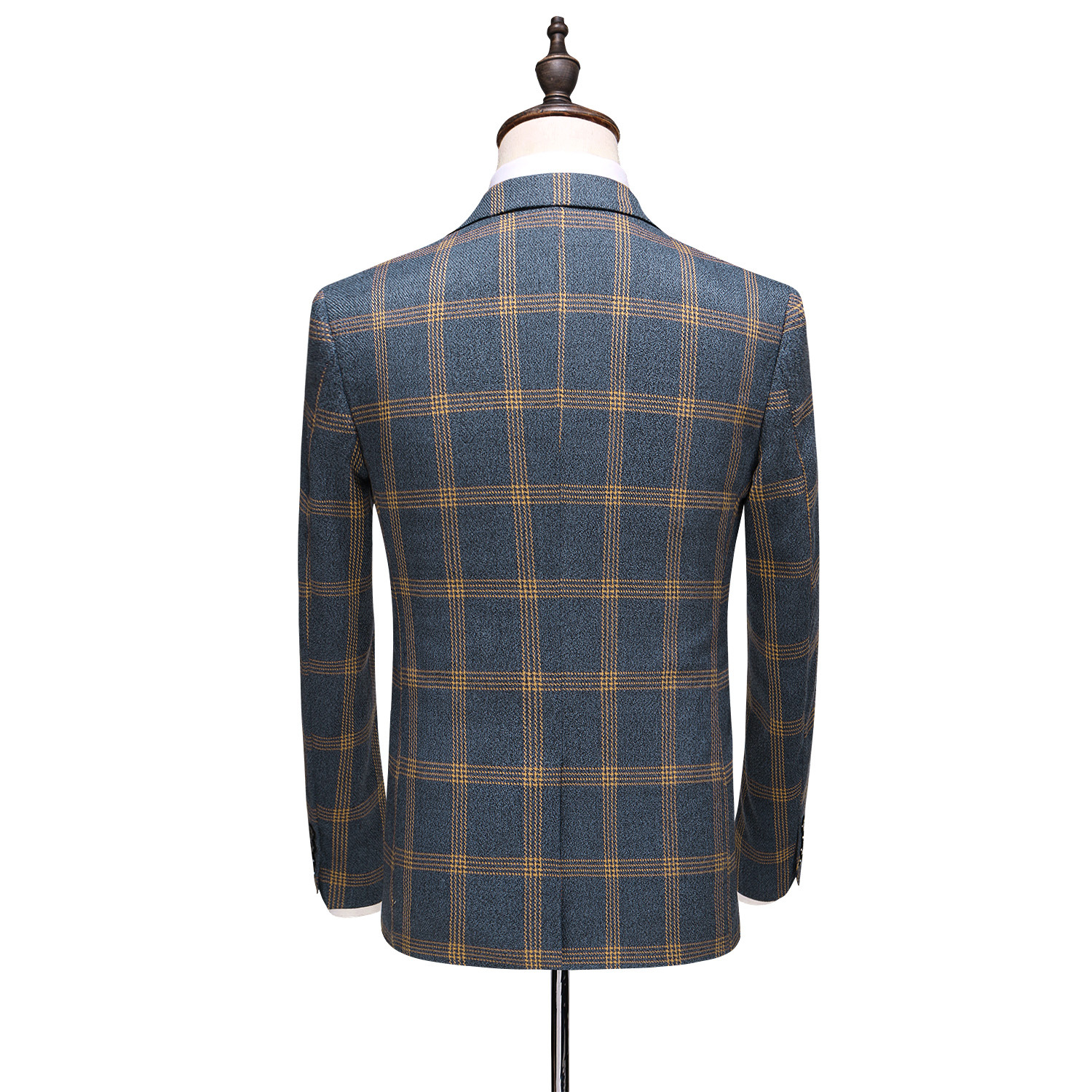 Cross-border foreign trade Amazon S-5XL large size plaid suit three-piece men's business casual suit