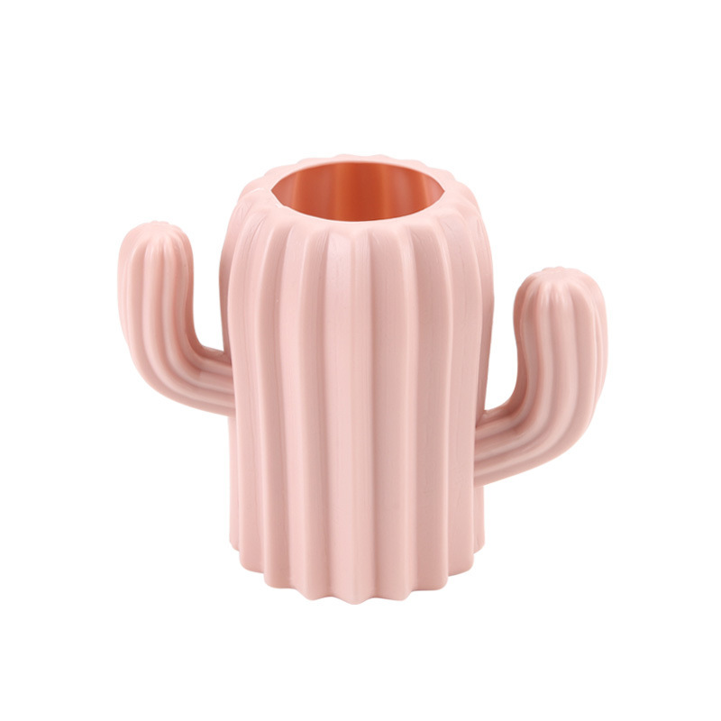 Nordic cactus vase creative home furnishings indoor decorations potted succulent plastic PE vase imitation glaze