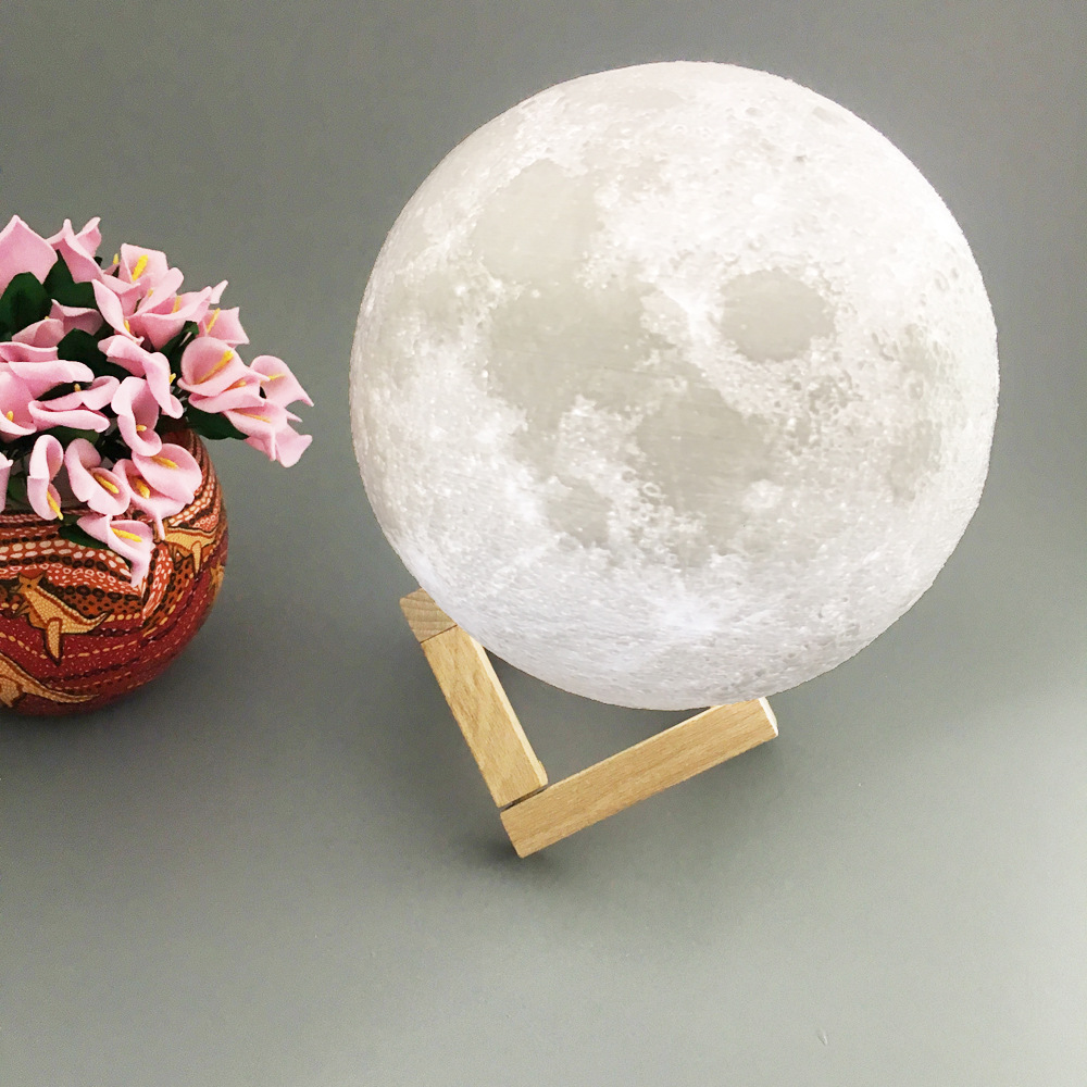 Nightlight 3d Bluetooth remote control moon lamp patting bedside moon lamp creative atmosphere feeding cross-border Net red lighting