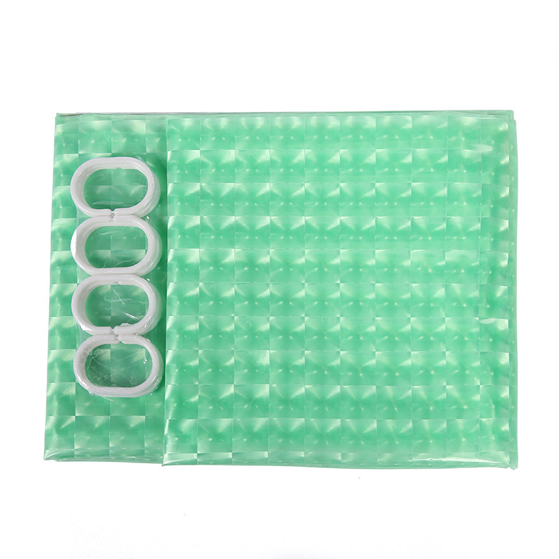 In stock generation 3D water cube translucent shower curtain waterproof curtain anti-stick thickened mildew-proof curtain bathroom