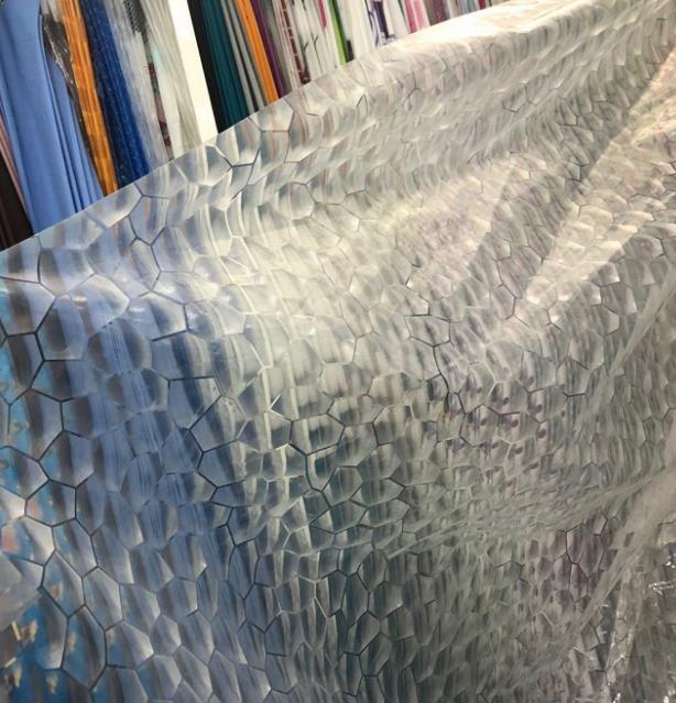 In stock generation 3D water cube translucent shower curtain waterproof curtain anti-stick thickened mildew-proof curtain bathroom