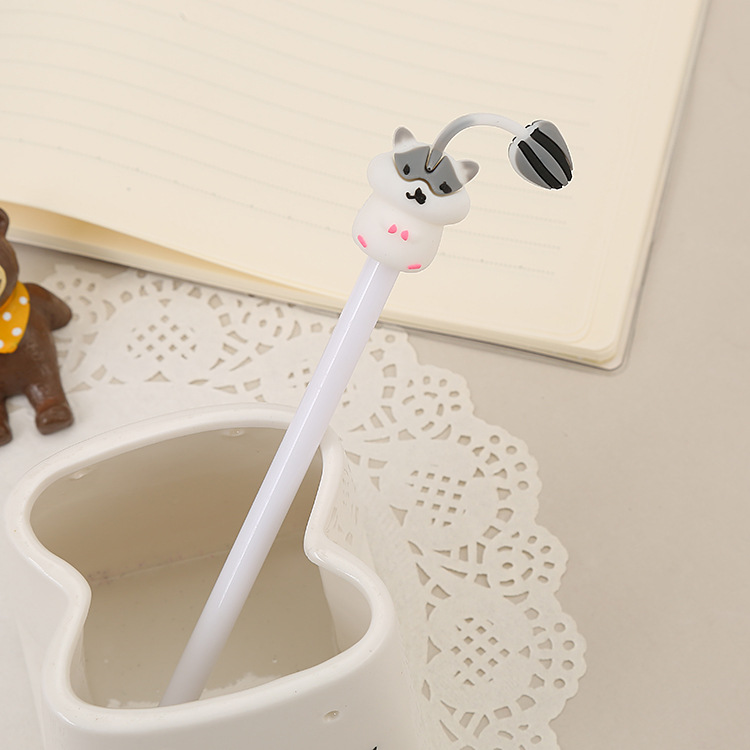 Student gel pen cute cute pet garden antenna animal water pen cute creative stationery office signature pen wholesale
