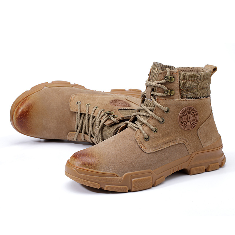 Men's Breathable Soft-soled Steel Toe Anti-smashing Anti-piercing Work Shoes