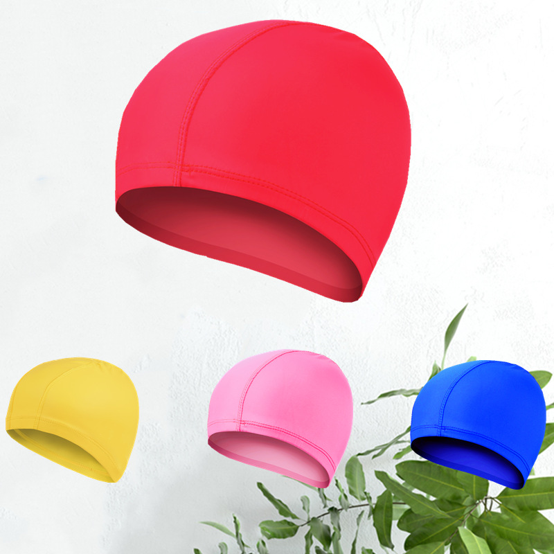 Cloth swimming cap swimming cap men's and women's multi-color cloth cap adult children's long hair comfortable swimming cap equipment individually packaged