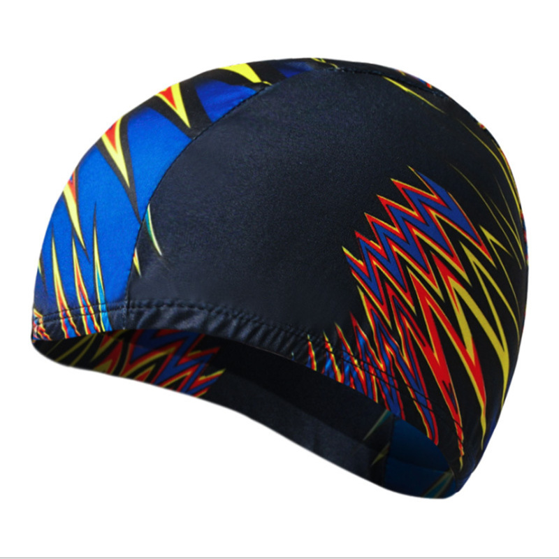 Cloth swimming cap swimming cap men's and women's multi-color cloth cap adult children's long hair comfortable swimming cap equipment individually packaged