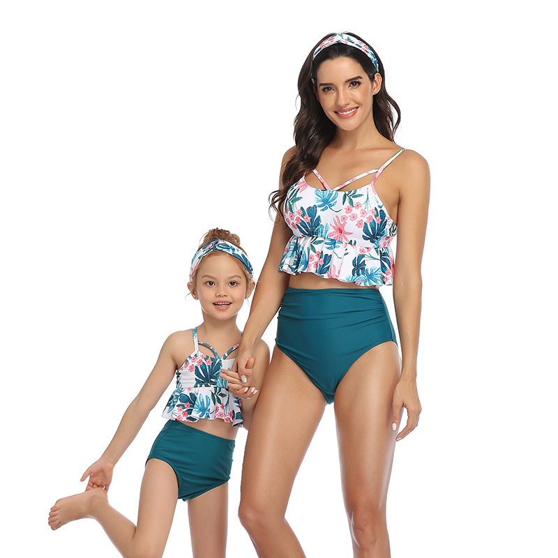 Hi fish flash new parent-child swimsuit European and American bikini manufacturers spot swimwear wholesale tankini