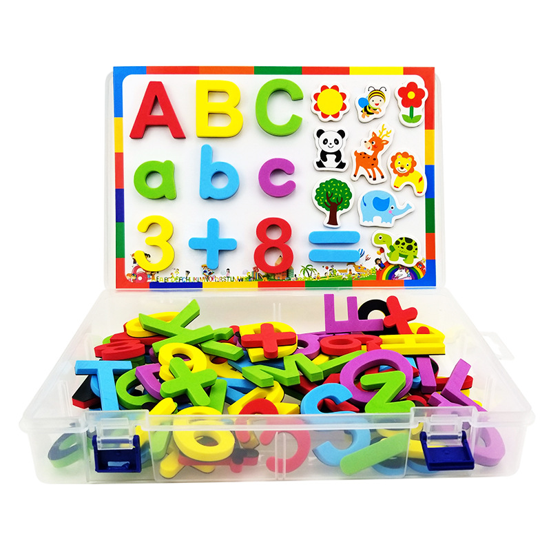 Magnetic English stickers magnetic digital refrigerator stickers educational children's toys kindergarten baby early education teaching aids