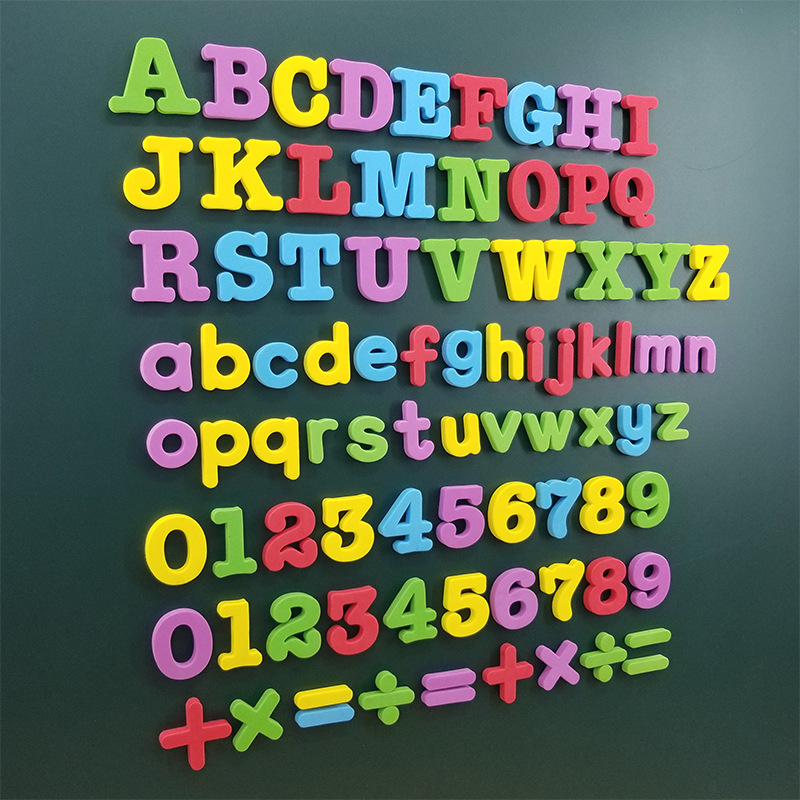 Magnetic English stickers magnetic digital refrigerator stickers educational children's toys kindergarten baby early education teaching aids