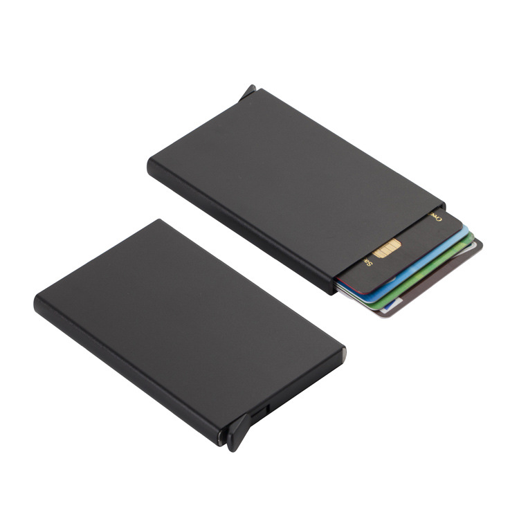 Factory direct aluminum alloy credit card case business card case automatic card case anti-degaussing RFID metal card case