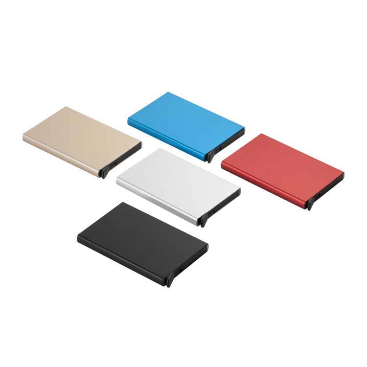 Factory direct aluminum alloy credit card case business card case automatic card case anti-degaussing RFID metal card case