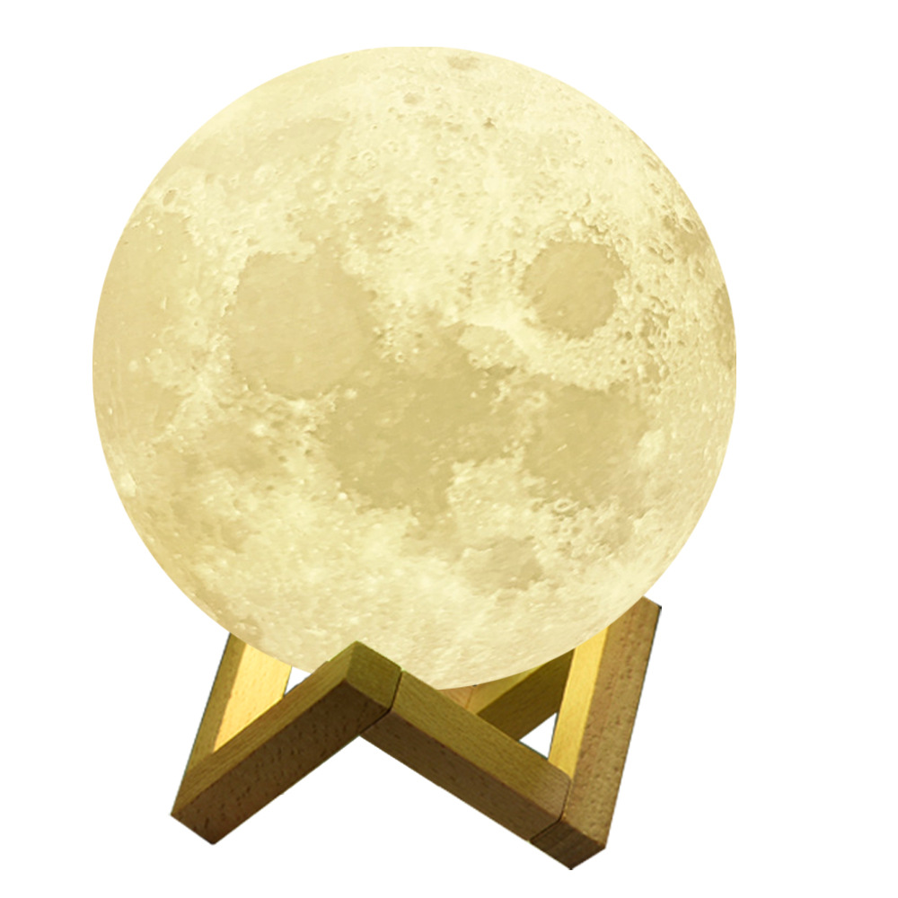 Nightlight 3d Bluetooth remote control moon lamp patting bedside moon lamp creative atmosphere feeding cross-border Net red lighting