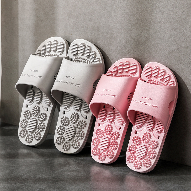 New Home Bathroom Non-slip Massage Slippers Indoor Sandals and Slippers Supermarket Hotel Men's and Women's Couples Sandals Men's Summer