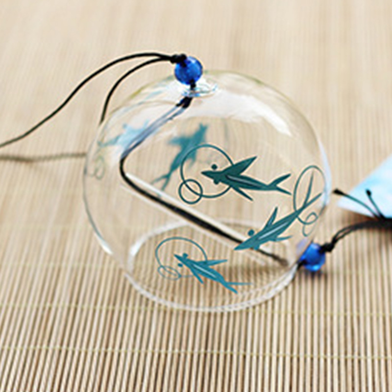 Handmade painted pattern pattern glass pendant creative wind chimes Japanese crafts