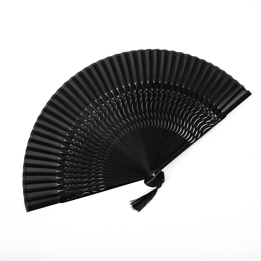 Paint all black fan folding fan women's antique classical dance fan craft fan popular fan