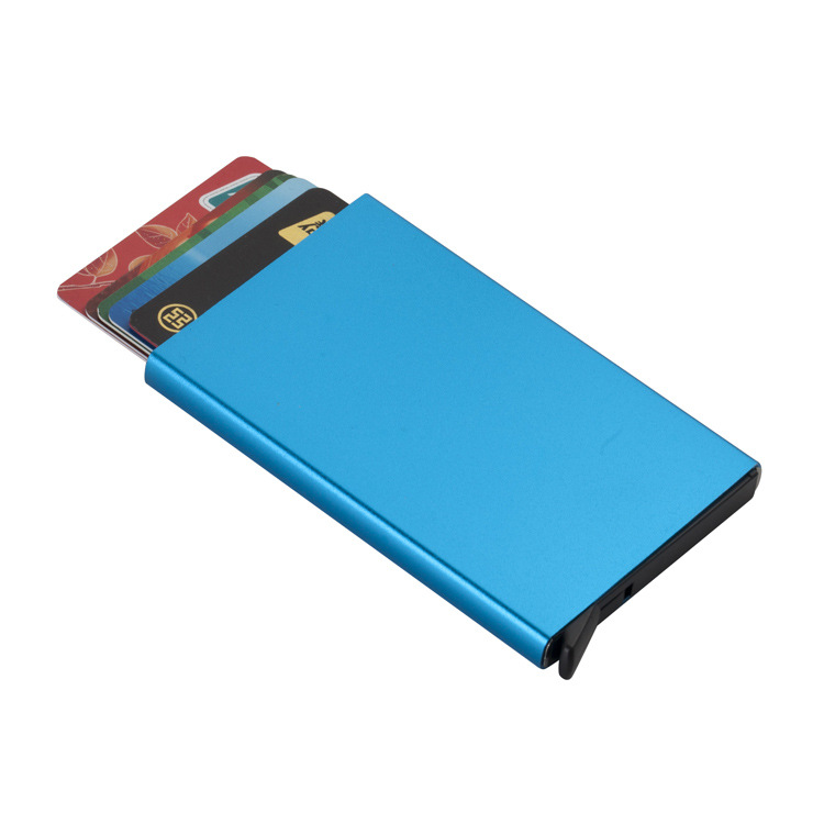 Factory direct aluminum alloy credit card case business card case automatic card case anti-degaussing RFID metal card case